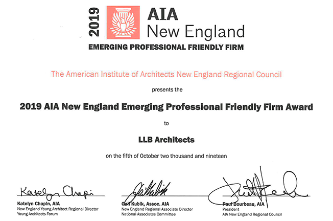 AIA New England Emerging Professional Friendly Firm Award
